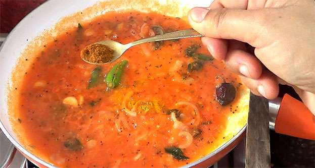 Add red chilli powder
