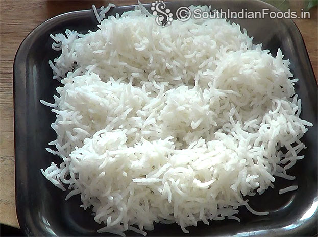 Boil rice, spread over the plate, let it cool