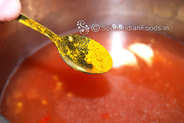 Add turmeric powder