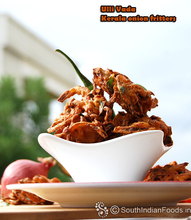 Instant masala onion pakoda