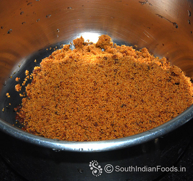 Heat pan add jaggery & water, let it boil for 3 min