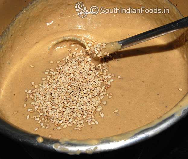 Add roasted sesame seeds
