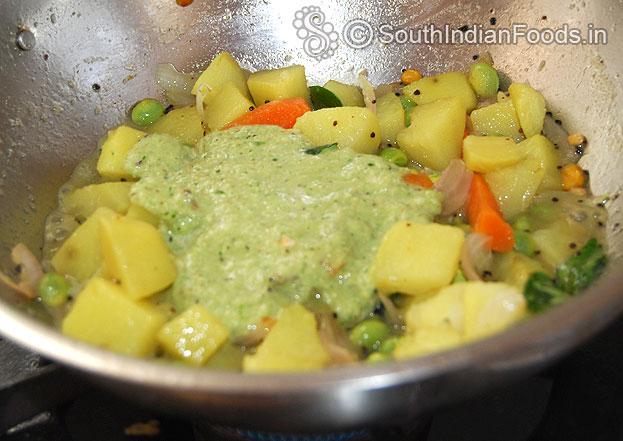 Add ground paste mix well