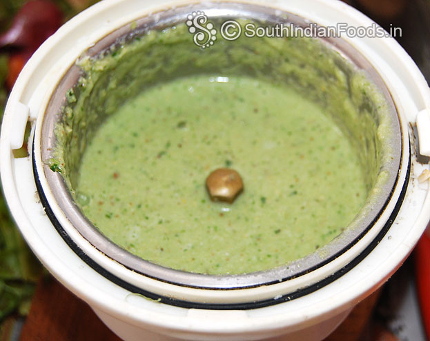 Freshly ground saagu mixture is ready