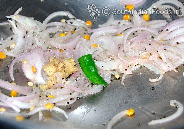Add ginger & green chilli
