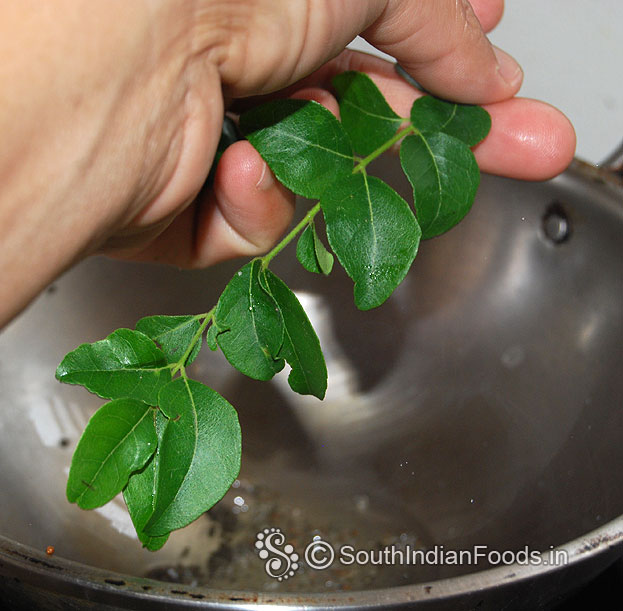 Add curry leaves, green chilli