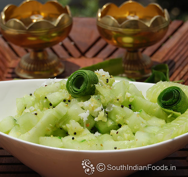 Cucumber poriyal