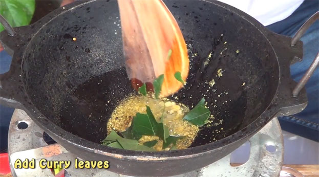 Add curry leaves