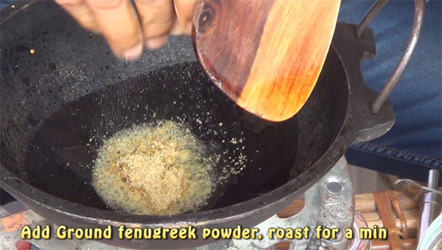 Add fenugreek powder