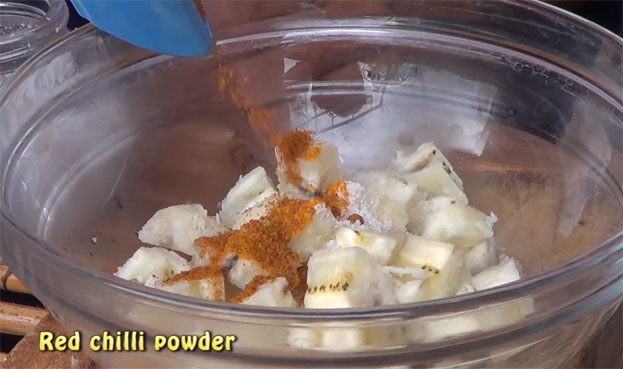 Add turmeric, salt, red chilli powder