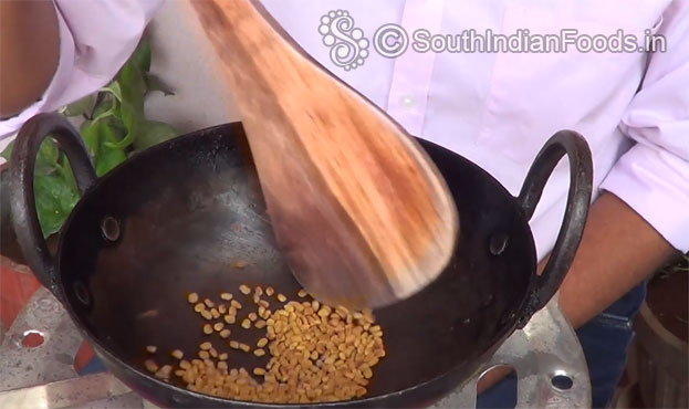 Dry roast fenugreek seeds