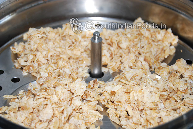 Place it in an idli cooker, cover lid & steam it for 3 min