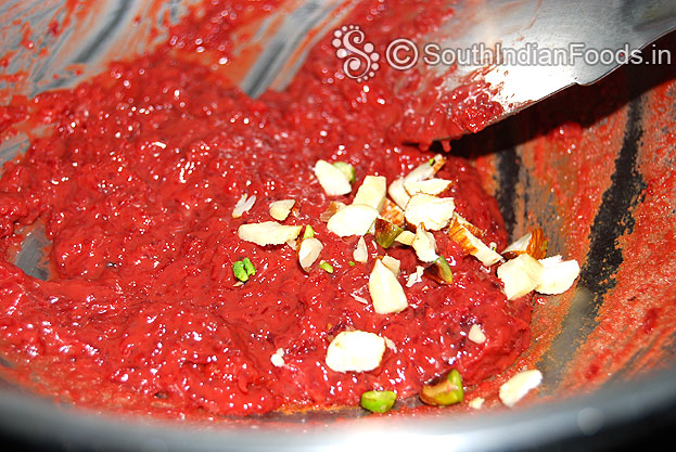 Finally add chopped nuts mix well then add 1 tbsp ghee.