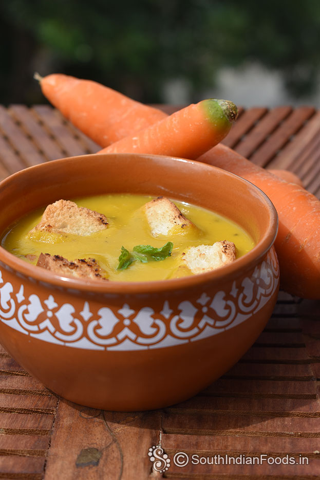 Instant carrot soup