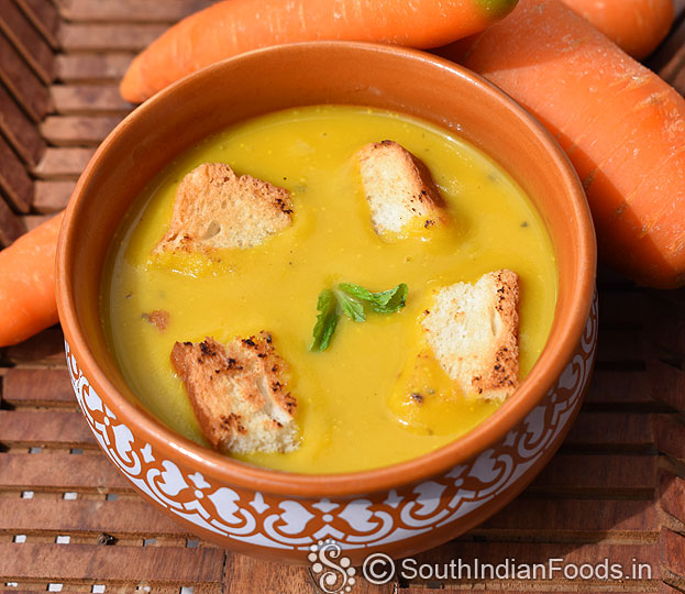 Carrot onion soup