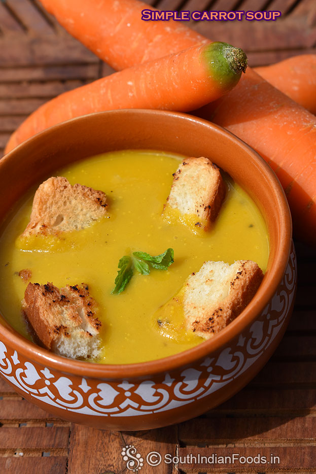 Simple carrot soup