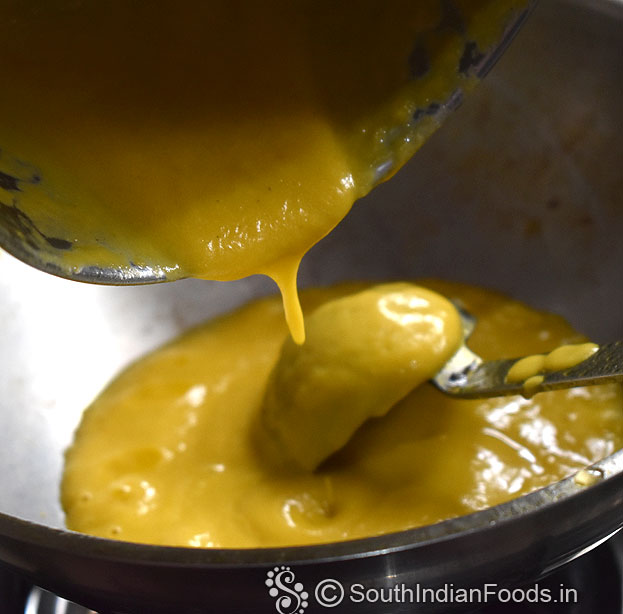 Heat pan add ground puree