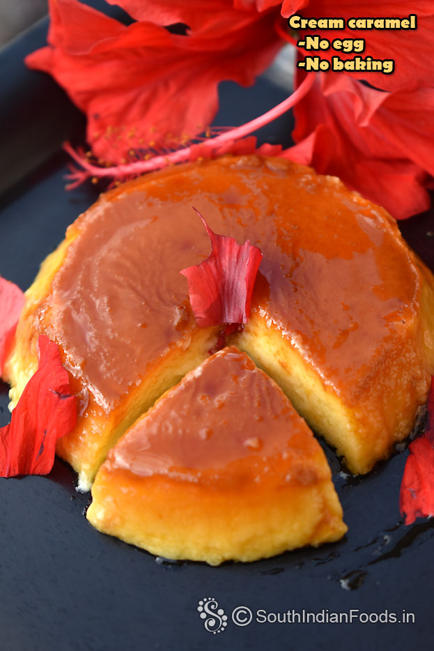 Perfect cream caramel custard ready