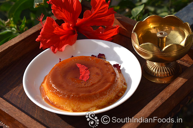 Indian eggless flan