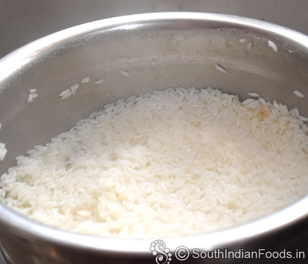 Jeera rice ready, cover lid, keep it aside