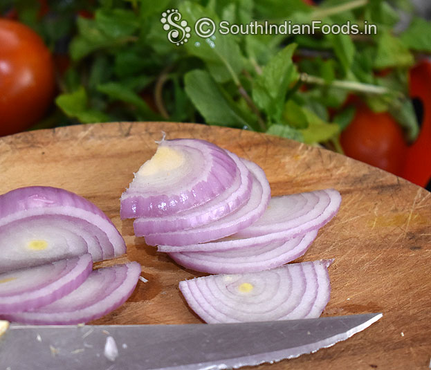 For fried onion:-Slice onion