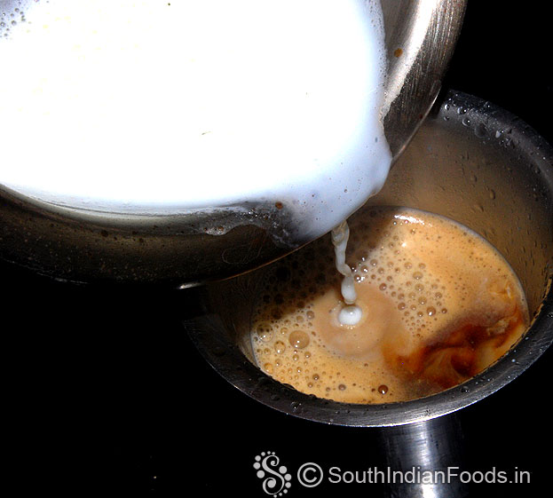 Add boiled milk
