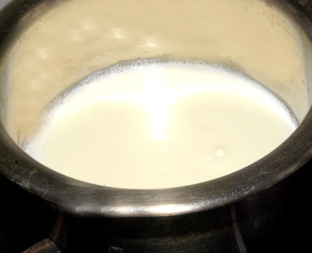 Boil milk