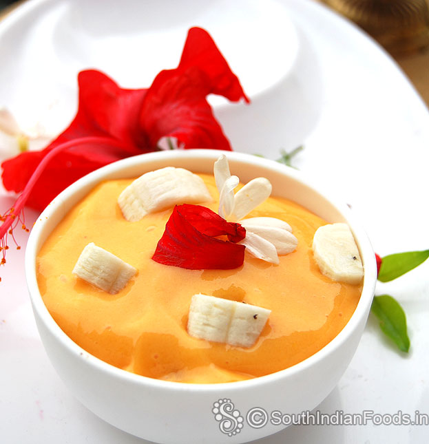 Homemade mango custard