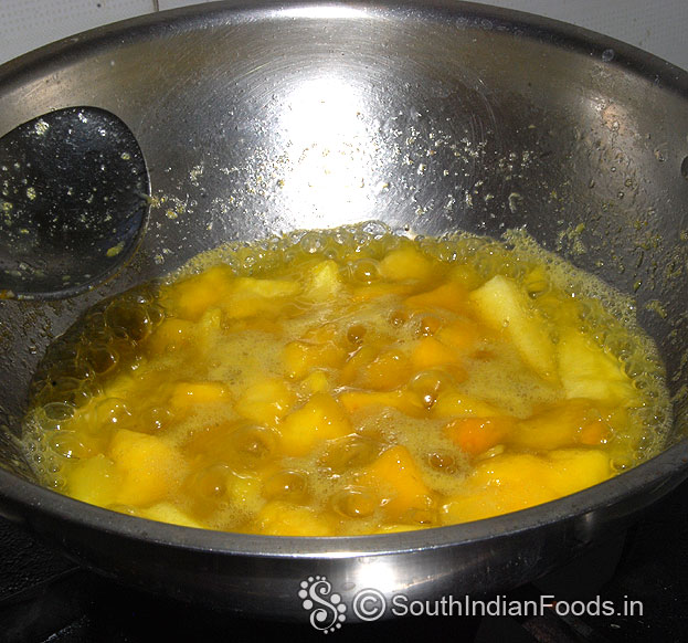 Add sugar syrup, cook for anothe 3 min