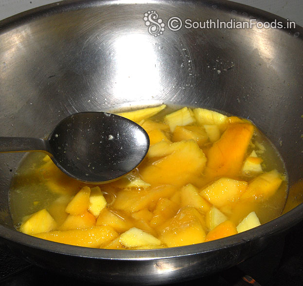 Add water, let it boil for 3 min