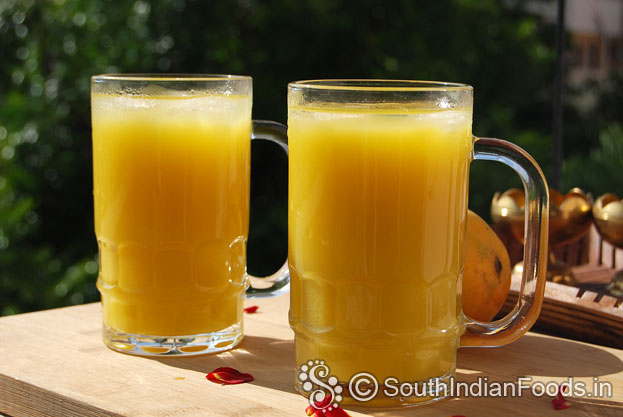 Homemade mango frooti