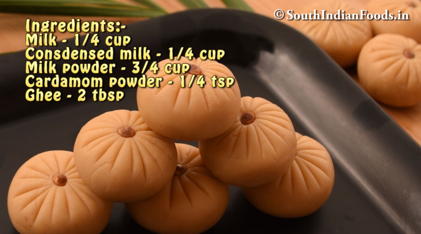 Instant Milk Peda in 10 min