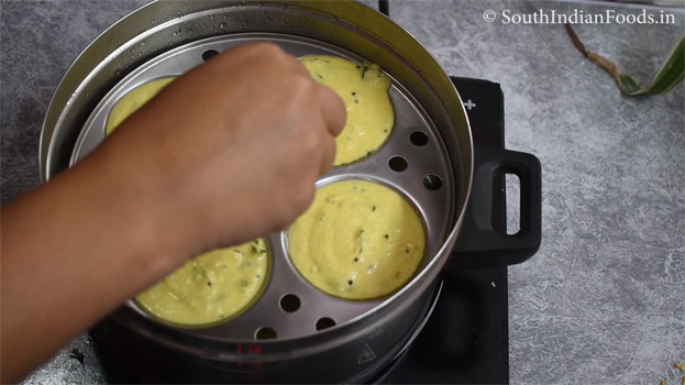 Spongy moong dal idli step 25