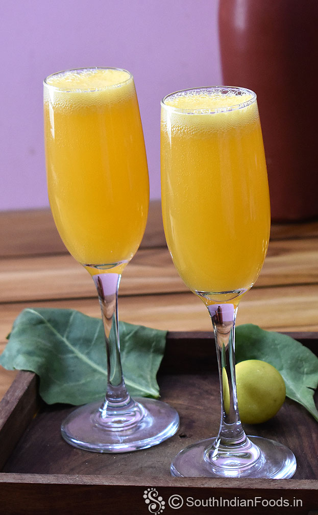 Fresh orange lime soda