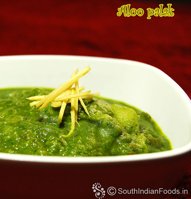 Instant aloo palak