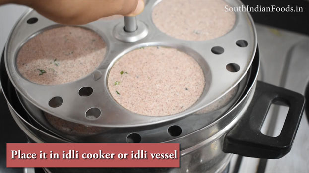 Ragi rava idli recipe step 16