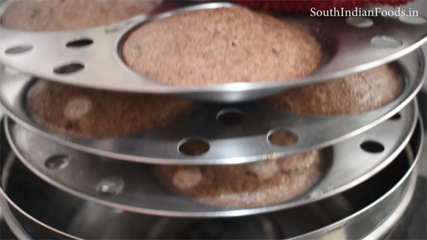 Ragi rava idli recipe step 18