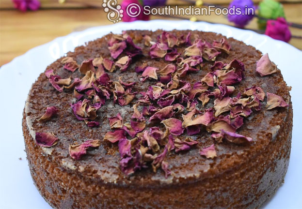 Instant eggless rava cake step 23