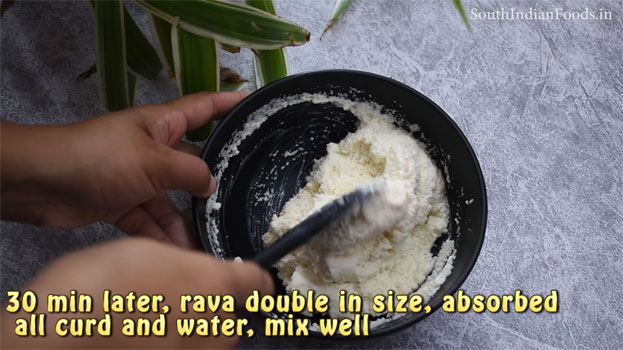 Instant rava idli without seasoning step 8