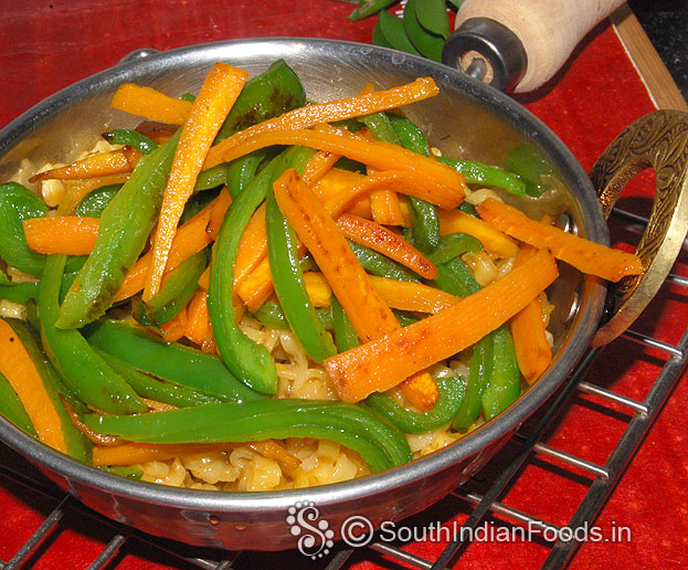 Add sauted carrot & capsicum