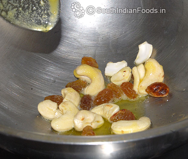 Ghee roast cashews, raisins