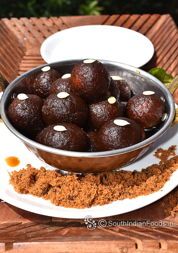 Gulab jamun in jaggery syrup