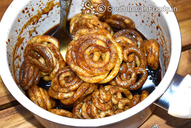 Add into jaggery syrup