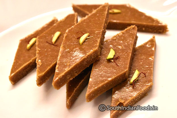 Soft & melt in mouth munthiri katli 