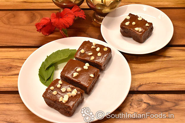 Healthy jaggery mysore pak
