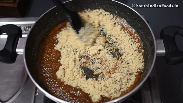 Jaggery peanut katli recipe step 16