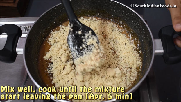 Jaggery peanut katli recipe step 17