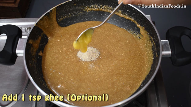 Jaggery peanut katli recipe step 20