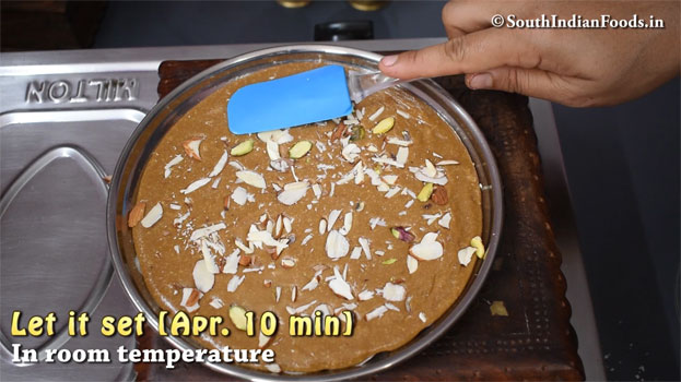 Jaggery peanut katli recipe step 25