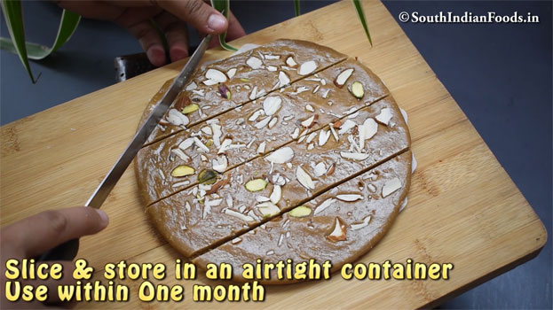 Jaggery peanut katli recipe step 26